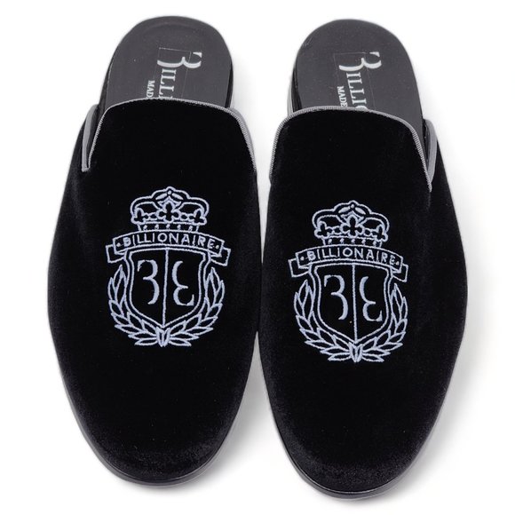 Billionaire Velvet Half Loafers Crest $965 main image 10